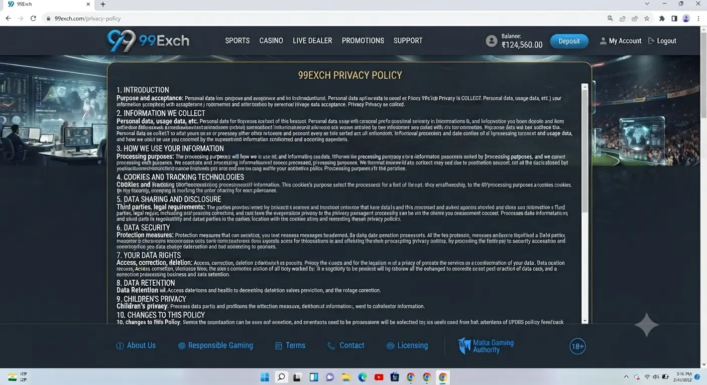 99exch Privacy Policy