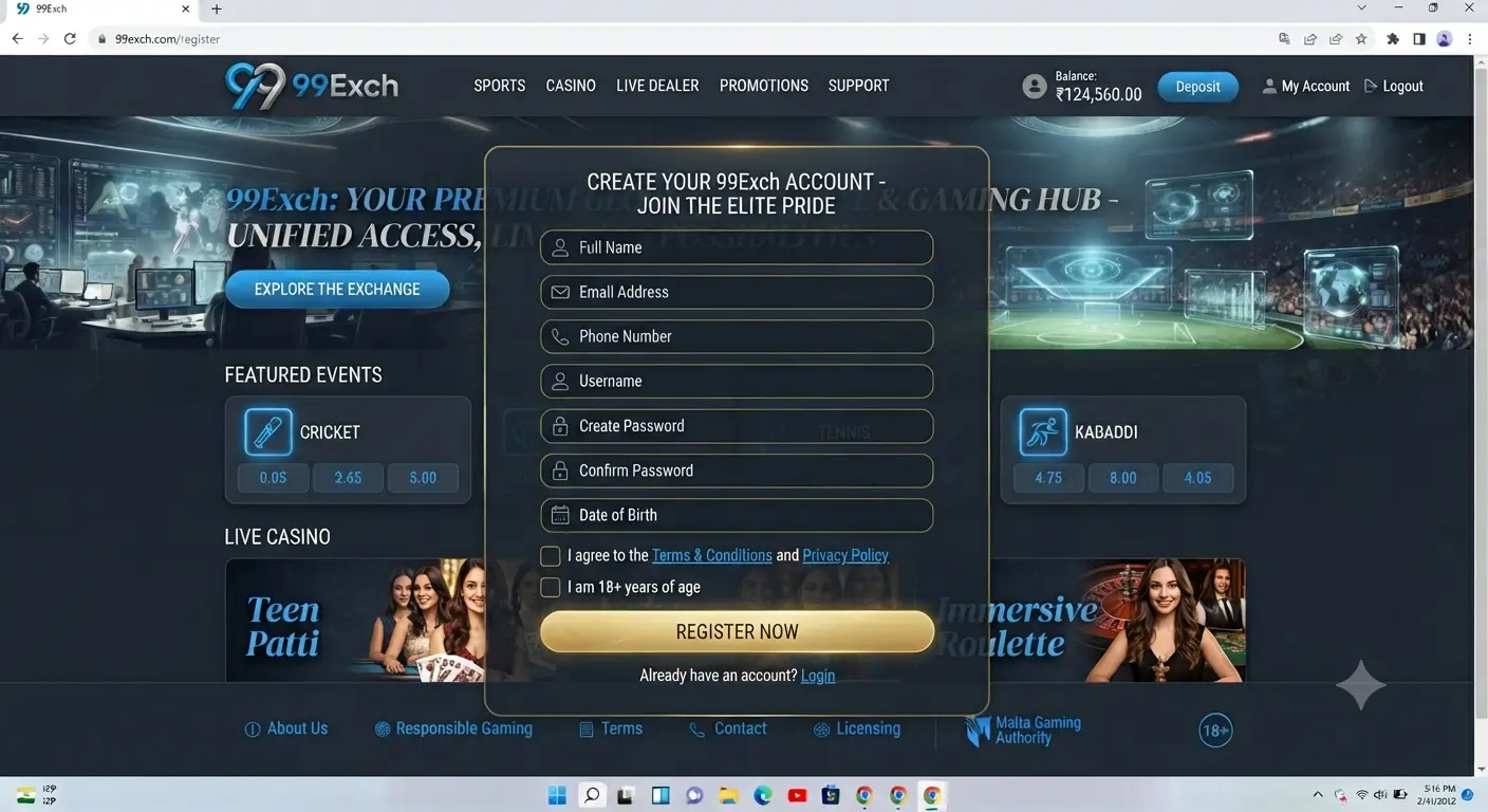 99exch register